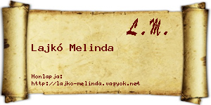 Lajkó Melinda névjegykártya